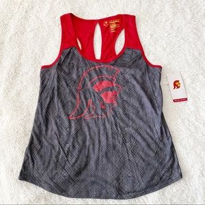 Women's USC Trojans Touchdown Grey Racerback Tank Top Size Medium NWT